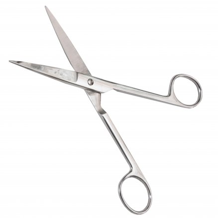 Ножиці з двома гострими кінцями, прямі. Довжина 17,0 см